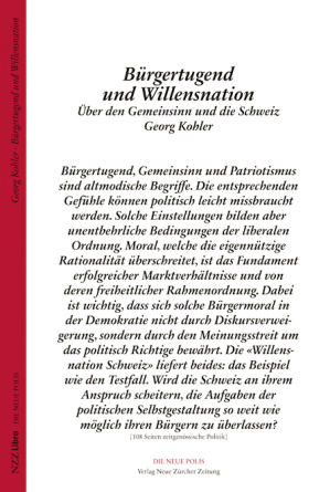 Bürgertugend und Willensnation