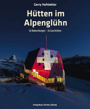 Hütten im Alpenglühn